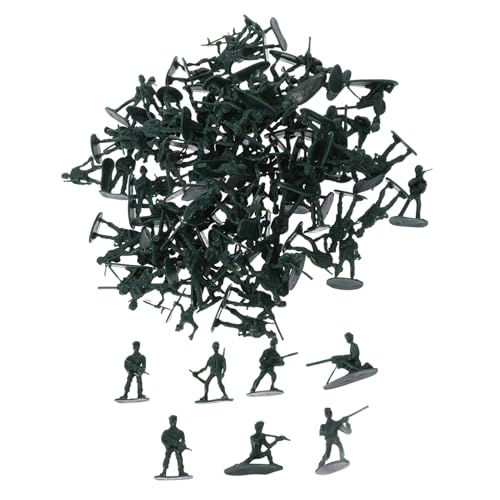 ERINGOGO 100 Stück Mini-Soldatenmodell Soldaten Figuren Kinderversorgung Soldaten-Actionfiguren Kleines Soldatenhandwerk Mini-Soldatenfiguren Soldatenmodelle Plastik Olive Green von ERINGOGO