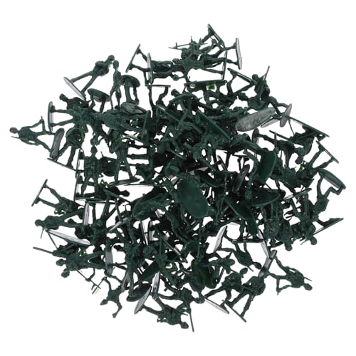 ERINGOGO 100 Stück Mini-soldatenmodell Soldatenfiguren Für Sandtisch-Soldaten-Modelle Sandtisch -dekore Kleines Soldatenhandwerk Sandtisch Soldat Personenfigur Plastik Olivengrün von ERINGOGO