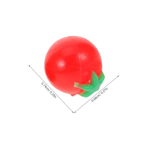 ERINGOGO 100 Stück Miniatur Kirschtomaten Modelle Realistische Simulierte Gemüsefiguren Kleine Kunsttomaten für Puppenhaus Dekoration Lernspielzeug Kreativität Fördern von ERINGOGO