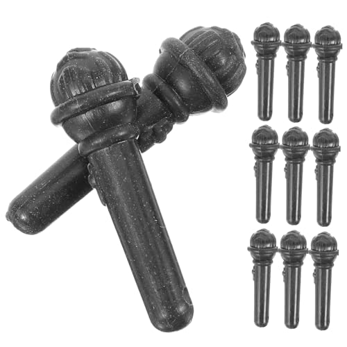 ERINGOGO 100 Stück Miniatur Spielzeugmikrofone Ktv Mikrofon Dekoration Puppenhaus Zubehör Leichte Mikrofon Requisite für Kinderzimmer und Rollenspiele von ERINGOGO