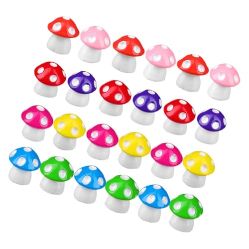 ERINGOGO 100 Stück Miniatur Spielzeugpilze Kleine Pilze Mikro Landschaftsdekoration Pilzdekor Pilz Spielzeugfiguren Pilzfiguren Mini Pilzfiguren Miniaturfiguren Kunstharz von ERINGOGO