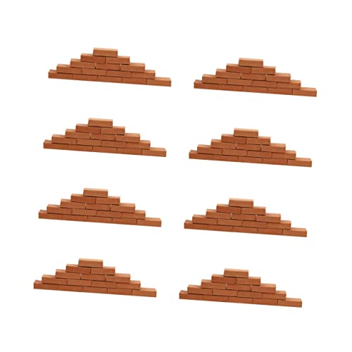 ERINGOGO 100 Stück Miniatur Ziegelsteine Glatter Oberfläche Geeignet für Sandtisch Landschaft Modellbau Puppenhaus Dekoration und DIY Mikro Szenerien von ERINGOGO