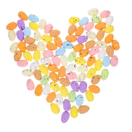 ERINGOGO 100 Stück Osterei -Dekorationszubehör easter eggs ostereierfolie Frühlingsdeko Wachteleier reizende Schaumstoff-Ei-Dekoration Gastgeschenke für Ostern kleines Osterei schmücken von ERINGOGO
