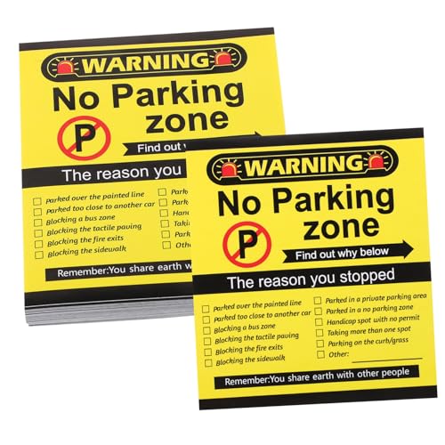 ERINGOGO 100 Stück Parkverstoßkarte Humorvolle Notizen Zu Parkverstößen Schlechte Parkhinweiskarten Schlechte Parkkarten Auto - warnaufkleber Schlechte Parkaufkleber Parkzubehör Papier von ERINGOGO