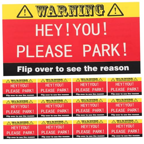ERINGOGO 100 Stück Parkverstoßkarte Parkkarten Parkverstoßaufkleber Parktickets Mini Warndekoration Schlechte Parkhinweiskarten Humorvolles Parkverstoß Notizpapier von ERINGOGO