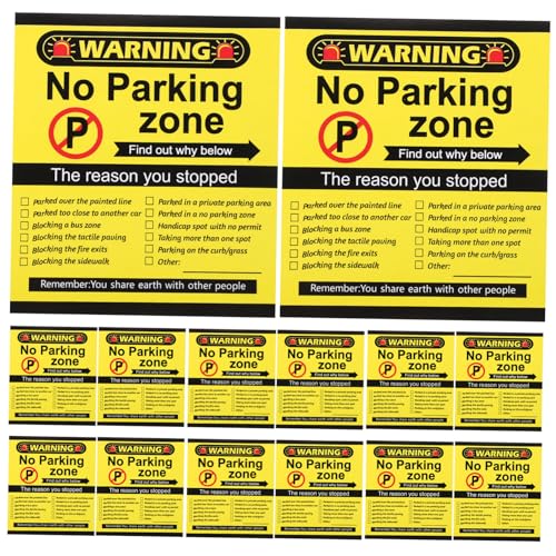 ERINGOGO Humorvolle Hinweise Zu Parkverstößen 100er-pack Aufkleber Für Schlechtes Parken Für Lkws Und Gewerbeflächen Einfach Zu Verwendende Warnschilder von ERINGOGO