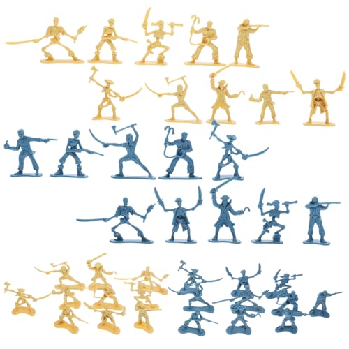 ERINGOGO Piratensoldat Piratenfiguren-Set Piratenspielzeug Für Jungen 100 Stück Miniatur-menschenfiguren Dekorative Requisiten Für Den Minigarten von ERINGOGO
