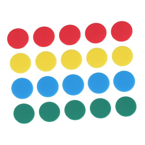 ERINGOGO 100 Stück Runde Spielchips Acryl Zählsteine Bunte Spielmarken Bingo Zubehör Für Zuhause Bar Kindergarten Mathe Lernen Sortieren Musterbildung von ERINGOGO