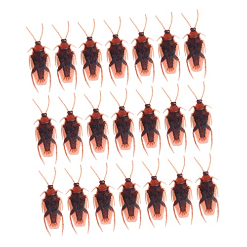 ERINGOGO 100 Stück Simulation Kakerlake Hoch Party Lustig Halloween- Streich Led Ausgestopft Gefälscht Mini Halloween-Trick-Tools Trickspiel Beängstigend PVC von ERINGOGO