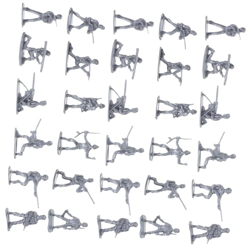 ERINGOGO 100 Stück Teiliges Miniatur Soldaten Spielzeugset aus Robustem Kunststoff Detailreiche Mittelalterliche Sandtisch Soldatenmodelle Silberfarbene Mini Figuren für Bastel und von ERINGOGO