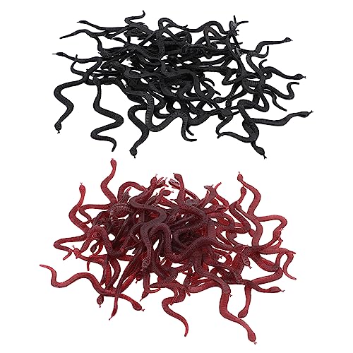 ERINGOGO 100 Stück Teiliges Realistische Halloween Schlangenspielzeuge Lebensechte Halloween Deko Sichere Schlangen Schwarz und Braun für Kindergeburtstag Party Accessoire und Aprilscherz ERINGOGO 100 Stück Teiliges Realistische Halloween Schlangenspielzeuge Lebensechte Halloween Deko Sichere Schlangen Schwarz und Braun für Kindergeburtstag Party Accessoire und Aprilscherz von ERINGOGO