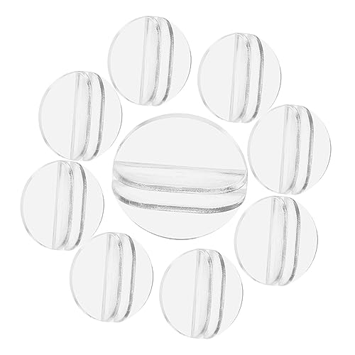 ERINGOGO 100 Stück Teiliges Transparente Tischkartenhalter aus Kunststoff und Resin Stabile Runde Kartenständer für Brettspiele Multifunktionale Kartenclips für Spielkarten Fotos Büro und von ERINGOGO