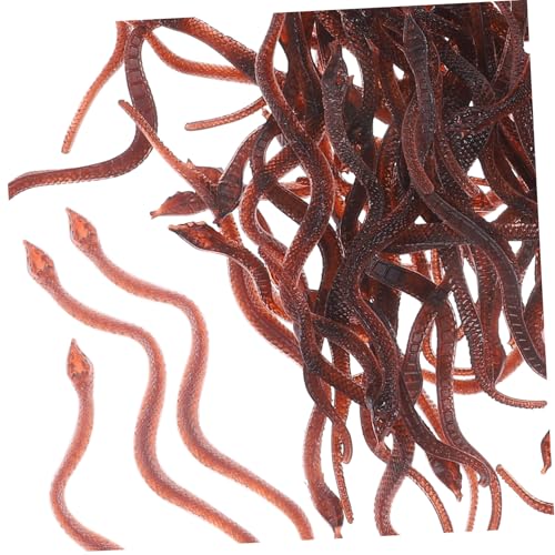 ERINGOGO 100 Stück Tricky Toys Gefälschte Schlangenmodelle Simulierte Schlangenrequisiten Streich Requisiten Simulation Tierfigur Schlangen Lebensechte Schlangen Simulation Realistische von ERINGOGO