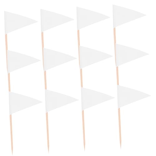 ERINGOGO 100 Stück Zahnstocher Flags Dreieckig Weiß Kleine Food Toothpick Flags Für Cupcake Dessert Obst Party Dekoration Buffet Zubehör ERINGOGO 100 Stück Zahnstocher Flags Dreieckig Weiß Kleine Food Toothpick Flags Für Cupcake Dessert Obst Party Dekoration Buffet Zubehör von ERINGOGO