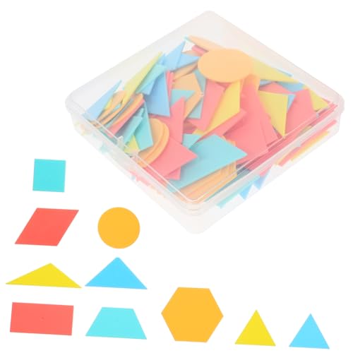 ERINGOGO 100 Stücke Lehrmittel Puzzle Cub Schule Haves Blöcke Kreis Form Lernen Geoboards Muss Link Klassenzimmer Transparent Farbe Für Bauch von ERINGOGO