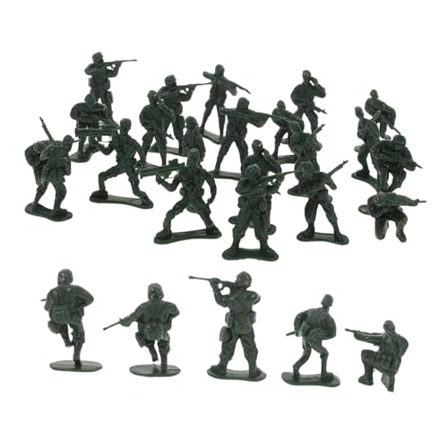 ERINGOGO 100St Soldatenmodell aus dem Zweiten Weltkrieg Miniaturmodell Mini-Dekoration miniaturfiguren kleine Soldatenmodelle Soldatenfiguren aus Kunststoff Plastik Green von ERINGOGO