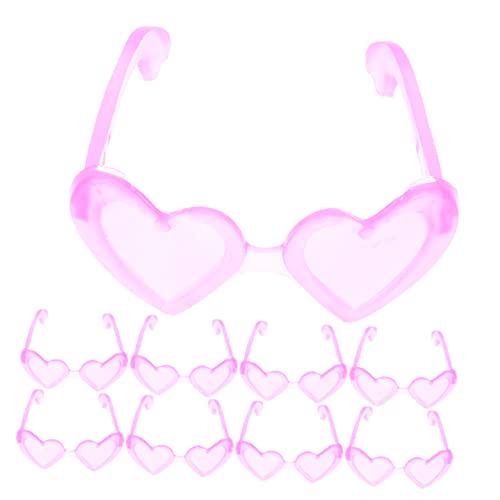 ERINGOGO 100Stücke Mini Puppenbrillen Herzbrille für Puppenzubehör Kreative Requisiten für Jungen für Geburtstagsfeiern und Fasching von ERINGOGO