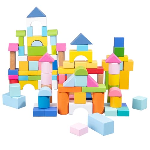 ERINGOGO 100Stücke Teiliges Geometrische Holzbausteine Für Lernspielzeug Räumlicher Wahrnehmung Und Kreativität Sicher Und Schadstofffrei Für Jungen ERINGOGO 100Stücke Teiliges Geometrische Holzbausteine Für Lernspielzeug Räumlicher Wahrnehmung Und Kreativität Sicher Und Schadstofffrei Für Jungen von ERINGOGO