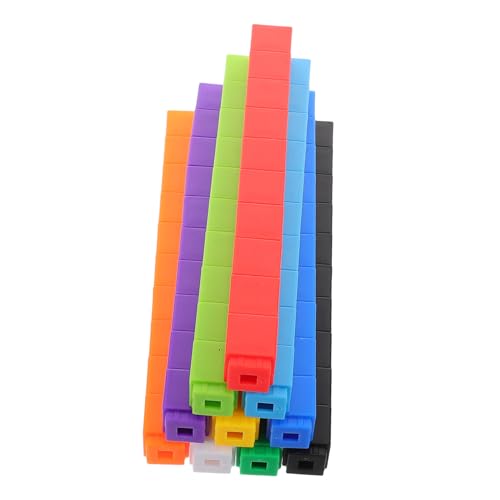 ERINGOGO 100pcs Kinder Bausteine ​​mathematikzählungswürfel Für Frühe Bildung Plastikstapelspielzeug Für Vorschullernzählblöcke von ERINGOGO