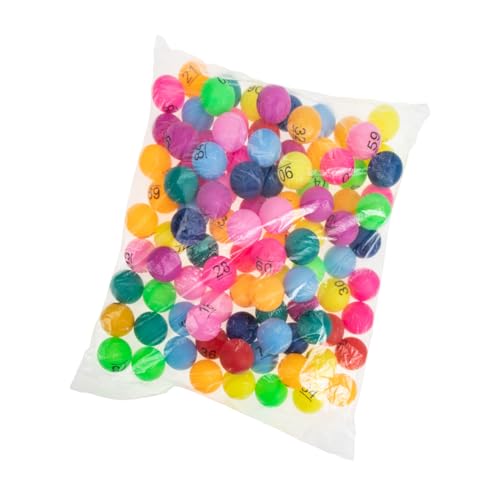 ERINGOGO 100St Farbe Zahlenball plastikbälle plastikball Mehrfarbige Spielbälle interessante Spielbälle Zahlenkugeln aus Kunststoff lustige Tombolakugeln Anzahl Lotterie Freiwurf Spielball von ERINGOGO
