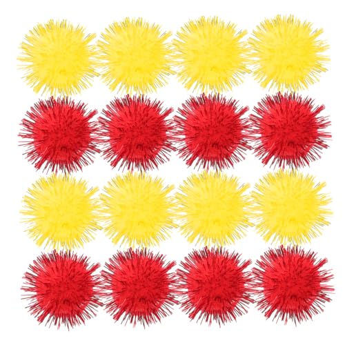 ERINGOGO 100st Goldener Fellknäuel Poms Glitzerkugeln Funkeln Pompons Zum Basteln Glitzer-pompons Glitzerbommeln Zum Basteln Künstliche Bommelbälle Lametta Flauschige Kugeln Plüsch von ERINGOGO