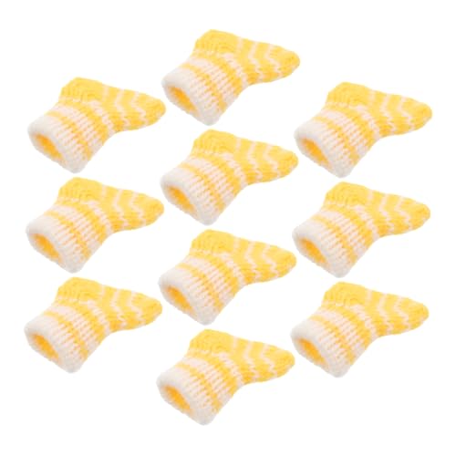 ERINGOGO 10St Puppensocken Puppenmode Winterkleidung Puppen Handgemachte Puppen Kleidung Puppen Winterkleidung Seidenpuppen Puppenschuhe Puppen Ministrümpfe Puppenkleidung zum Anziehen Garn von ERINGOGO