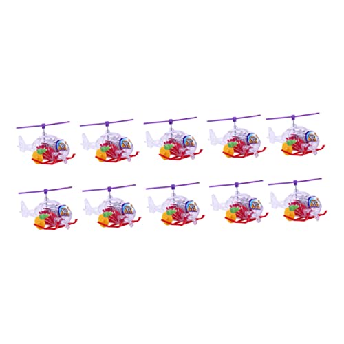 ERINGOGO Realistisches Aufzieh-Helikopter-Spielzeug Für Jungen Und Mädchen 10 Stück Uhrwerk-Helikopter Aus Kunststoff Für Jungen Und Mädchen Zufällige Farbe von ERINGOGO