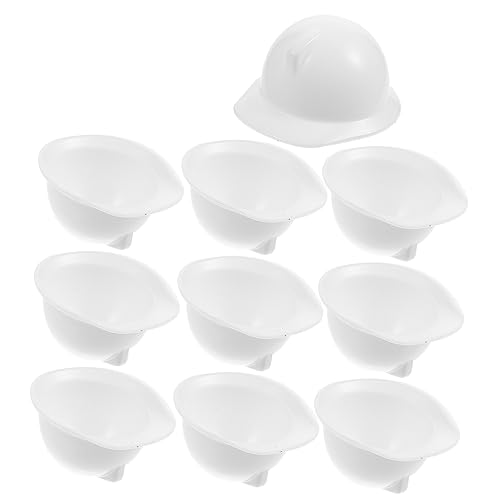 ERINGOGO 10Stücke Bauhut Puppenhelm Mini Schutzhelm Für Puppenzubehör Dekoration Bastelbedarf Modellhelm Für Kreative Projekte von ERINGOGO