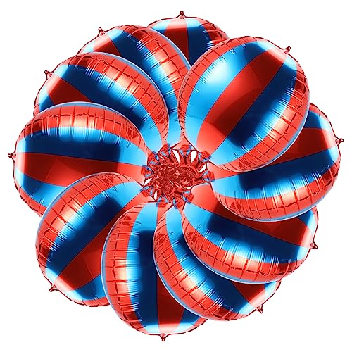 ERINGOGO 10Stücke Blau Rote Gestreifte Aluminiumfolienballons für Geburtstagsfeiern Karneval und Babypartys für Dekorationen Foto Requisiten und Festliche Anlässe ERINGOGO 10Stücke Blau Rote Gestreifte Aluminiumfolienballons für Geburtstagsfeiern Karneval und Babypartys für Dekorationen Foto Requisiten und Festliche Anlässe von ERINGOGO