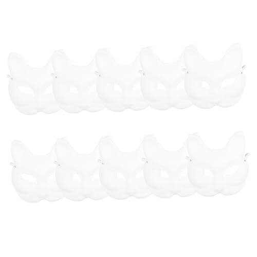 ERINGOGO 10Stücke DIY Fuchsmaske Unbemalt Leere Papiermasken zum Anmalen für Karneval Cosplay und Maskerade Leichtes Design für Kreative Bastelprojekte für Partys ERINGOGO 10Stücke DIY Fuchsmaske Unbemalt Leere Papiermasken zum Anmalen für Karneval Cosplay und Maskerade Leichtes Design für Kreative Bastelprojekte für Partys von ERINGOGO