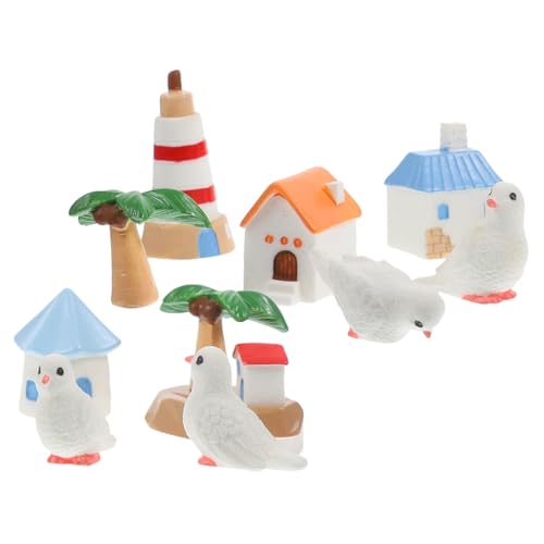 ERINGOGO 10Stücke Dekorationen für Mikrolandschaften Strandszenen DIY Haushaltsdekoration Detailreiche Figuren für Puppenhäuser Gemischter Stil aus Hochwertigem von ERINGOGO