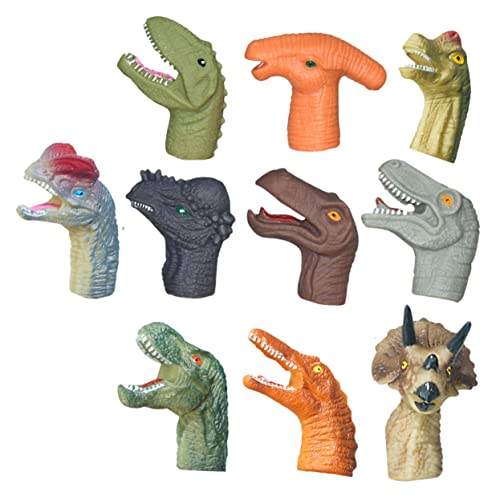 ERINGOGO Fingerpuppen Mit Dinosauriern 10 Stück/Set Weich Und Realistisch Ideal Zum Spielen Und Lernen Mit Der Hand Von Kindern von ERINGOGO