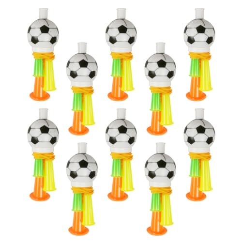 ERINGOGO 10Stücke Fußball Trompete Horn Geräuschemacher für Sportveranstaltungen Fanfare für Fans für Cheerleading und Feiern Leicht und Einfach zu Bedienen von ERINGOGO