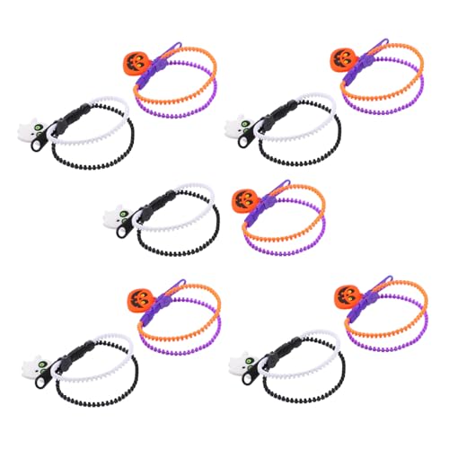 ERINGOGO 10Stücke Halloween Reißverschluss Armreifen Für Sensorisches Mit Kürbis Und Design Stressentlastungsspielzeug Für Feste ERINGOGO 10Stücke Halloween Reißverschluss Armreifen Für Sensorisches Mit Kürbis Und Design Stressentlastungsspielzeug Für Feste von ERINGOGO