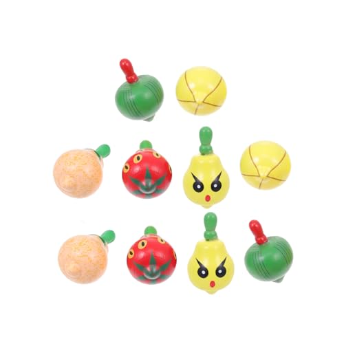 ERINGOGO 10Stücke Hölzernes Gyro für Pädagogisches Hand Augen Koordination Farbenfrohes Design Langlebiges und Sicheres Holzspielzeug für Frühe von ERINGOGO