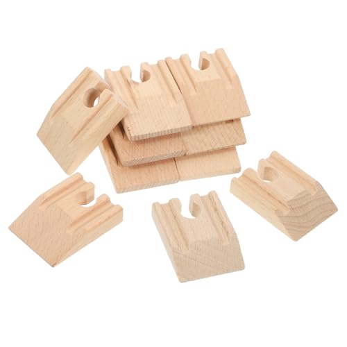 ERINGOGO 10Stücke Holz Bahngleis Adapter Stabil Und Leicht Für DIY Eisenbahngleis Erweiterungen Flexible Montage Für Holzeisenbahn Und Kreative Szenengestaltung von ERINGOGO