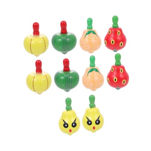 ERINGOGO 10stücke Teiliges Bunte Holzspielzeuge Kreative Frucht-Tops Für Junge Mädchen Für Hand-Augen-koordination Und Spielvergnügen Geeignet Für Drinnen Und Draußen ERINGOGO 10stücke Teiliges Bunte Holzspielzeuge Kreative Frucht-Tops Für Junge Mädchen Für Hand-Augen-koordination Und Spielvergnügen Geeignet Für Drinnen Und Draußen von ERINGOGO