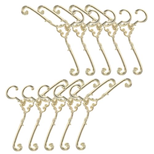 ERINGOGO 10Stücke Mini Kleiderbügel aus Metall für Puppen Vintage Puppenkleiderbügel für Puppenkleidung Zubehör für Puppenhäuser ERINGOGO 10Stücke Mini Kleiderbügel aus Metall für Puppen Vintage Puppenkleiderbügel für Puppenkleidung Zubehör für Puppenhäuser von ERINGOGO