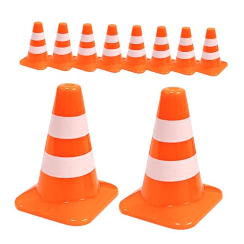 ERINGOGO 10Stücke Mini Verkehrskegel Sicherheitskegel für Sandtisch Dekoration Interaktive Spielzeuge zur Stärkung der Eltern Beziehung für DIY Szenen und Lernspielzeug von ERINGOGO