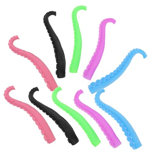 ERINGOGO 10Stücke Octopus Fingerpuppen für Kreatives Fingertip Zufälligen Farben Party und Stressabbauendes Sicher und Langlebig von ERINGOGO