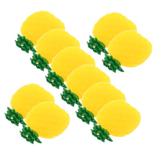 ERINGOGO 10pcs Mini Ananas Simulation Für Kinder Spielen Künstliche Ananasscheiben Realistisches Obstmodell Für Wohnkultur Fotografie Requisiten Lebensechte Obstdekoration Für Wohnzimmer von ERINGOGO
