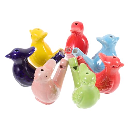ERINGOGO 10 Stücke Keramik Vogel Pfeife Spielzeug Für Jungen Und Mädchen Vögel Pfeife Wasser Pfeifen Jungen Und Mädchen Pfeifen Party Pfeife Spielzeug von ERINGOGO
