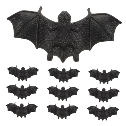 ERINGOGO 10st Halloween-Dekorationen Halloween Schwarze Fliegende Fledermäuse Tiermodellspielzeug Für Miniatur-Halloween-puppenhauszubehör Halloween-körperteile Plastik Black ERINGOGO 10st Halloween-Dekorationen Halloween Schwarze Fliegende Fledermäuse Tiermodellspielzeug Für Miniatur-Halloween-puppenhauszubehör Halloween-körperteile Plastik Black von ERINGOGO