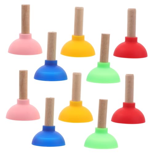 ERINGOGO 10st Magische Requisiten Puppenhaus-Badezimmer Badewannenkolben Süßer Toilettenkolben Süßer Kolben Wc-kolben-Spiel Kleiner Stößel Puppenhaus Toilette Puppenhaustoilette Kieselgel von ERINGOGO