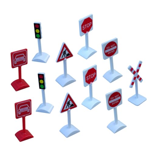ERINGOGO 11stücke Teiliges Verkehrsschild Spielzeug Für Mädchen Simulation Von Verkehrszeichen Für Sandtische Und Lernspiele Für Rollenspiele Und Verkehrserziehung von ERINGOGO