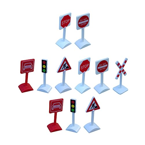 ERINGOGO 11-teiliges Simulations-verkehrszeichen-Spielzeug Mini-straßensperren-Set Für Jungen Und Mädchen Pädagogisches Verkehrsanzeige-Spielzeug Für Rollenspiele ERINGOGO 11-teiliges Simulations-verkehrszeichen-Spielzeug Mini-straßensperren-Set Für Jungen Und Mädchen Pädagogisches Verkehrsanzeige-Spielzeug Für Rollenspiele von ERINGOGO
