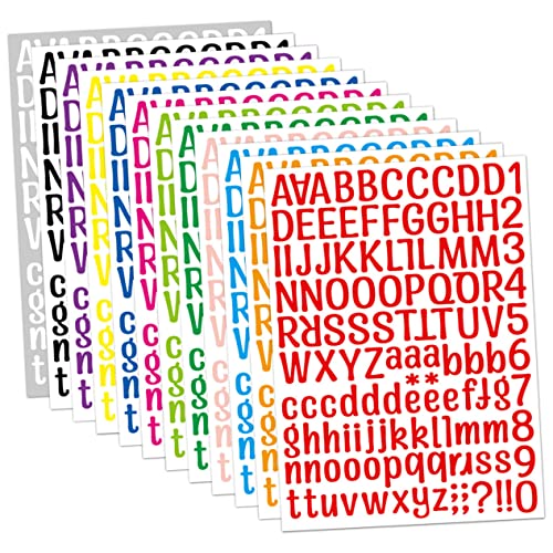 ERINGOGO 12 Blätter Bunte Buchstabenaufkleber Scrapbooking Buchstabenaufkleber Buchstaben Und Zahlenaufkleber Selbstklebende Alphabetaufkleber Briefkastenaufkleber ERINGOGO 12 Blätter Bunte Buchstabenaufkleber Scrapbooking Buchstabenaufkleber Buchstaben Und Zahlenaufkleber Selbstklebende Alphabetaufkleber Briefkastenaufkleber von ERINGOGO