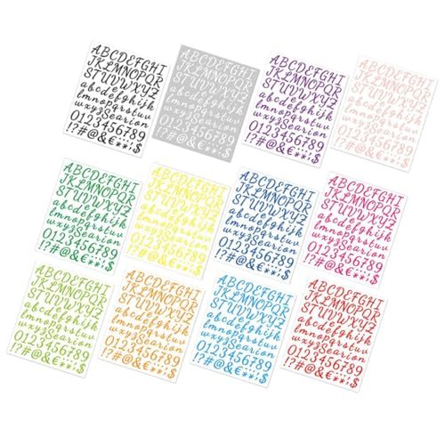 ERINGOGO 12 Blatt Selbstklebende und Sticker wasserdichte Alphabetische Aufkleber für DIY Bastelprojekte Farben Installieren Entfernen ERINGOGO 12 Blatt Selbstklebende und Sticker wasserdichte Alphabetische Aufkleber für DIY Bastelprojekte Farben Installieren Entfernen von ERINGOGO
