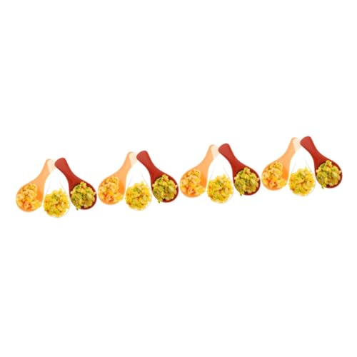 ERINGOGO 12 STK Bonbon-Modell Mini-Schaufel Essensmodell Spielen Essensspielzeug Spielen Lebensmittelspielzeug Mini-puppenhaus Dessertlöffel Spielzeuge PVC Kind Requisiten Grüne Bohnen von ERINGOGO