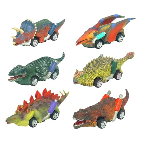 12 STK Dinosaurier ziehen Auto zurück Kinder Geburtstag mitbringsel Kinder Geburtstag Geschenke New Year Gift Spielzeug Kinderwagen Modell Simulation Auto zurückziehen Plastik von ERINGOGO